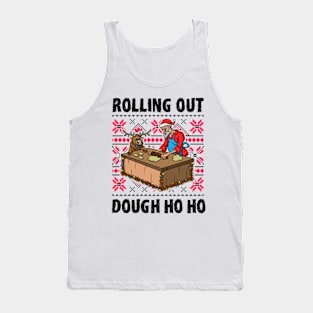 Foodie Gifts Food Coma Ugly Christmas Pun Santa Claus Tank Top